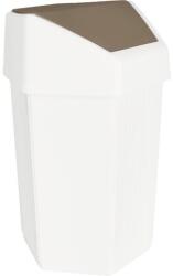 Gastro Coș de gunoi din plastic 50 l, alb, cu capac rabatabil