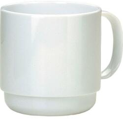 Ornamin Cană din plastic Ornamin 250 ml, albă Pahar