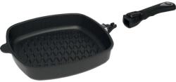 AMT Tigaie grill BBQ 28x28 cm, potrivită pentru inducție, cu mâner detașabil