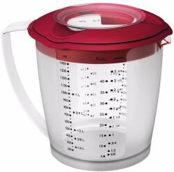 Westmark Keverőedény fedéllel és mérőpohárral, Westmark Helena, 1400 ml, piros (3105227R)