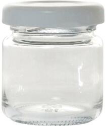 Gastro Lekváros befőttes üveg 53 ml, fehér fedő, Gastro