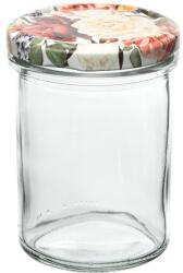 Gastro Befőttes üveg, Gastro 230 ml 6 db, magas, rózsa dekor