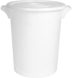 Moser Műanyag élelmiszer hordó 50 l, fehér, fedővel