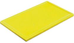 Gastro Műanyag barázdált vágódeszka, 32, 5x26, 5x2 cm, GN 1/2, sárga