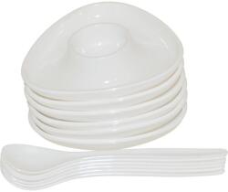 Moser Tojástartó, műanyag, 6 db, kanalakkal