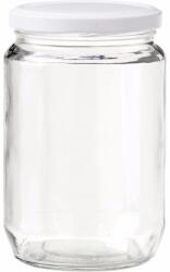 Gastro Lekváros befőttes üveg, 720 ml, 6 db, fehér fedő, Gastro