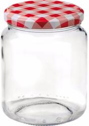 Gastro Befőttes üveg 390 ml, kockás csavarós tető, lekvárra, Gastro
