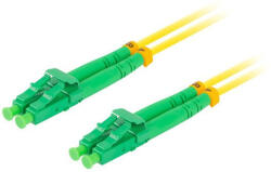 Lanberg optikai patch kábel SM LC/APC-LC-LC/APC duplex 1m LSZH G657A1 átmérő 3mm, sárga színű (FO-LALA-SD11-0010-YE)