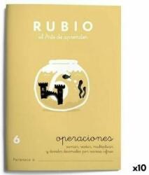Señorío De Rubiós Caiet de matematică Rubio Nº 6 A5 Spaniolă 20 Frunze (10 Unități)