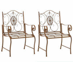  Punjab vidéki stílusú kerti szék 2 db-os szett antik barna 320693