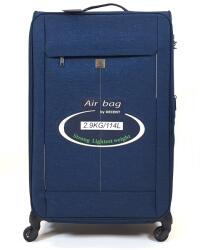 Touareg négykerekes, kék cirmos bővíthető nagy bőrönd TG-6650/L - borond-aruhaz