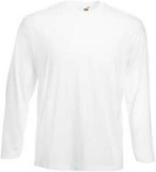 Fruit of the Loom F07 hosszú ujjú póló, VALUEWEIGHT LONG SLEEVE T, White - 4XL (F070112)