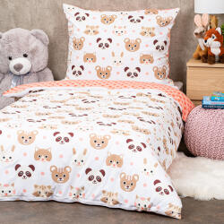 4Home Lenjerie de pat pentru copii 4Home Cute animals, 140 x 200 cm, 70 x 90 cm
