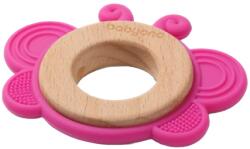 Babyono Силиконова гризалка с дървен ринг Babyono - Пеперуда (5901435412961)