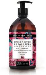 Barwa Săpun lichid pentru mâini și corp Rose + Aloe Vera - Barwa Natural Expert Nourishing Hand & Body Liquid Soap Rose + Aloe Juice 500 ml