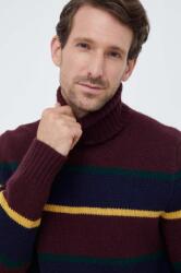 Ralph Lauren gyapjú pulóver meleg, férfi, bordó, garbónyakú - burgundia L