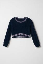 Sisley gyerek gyapjúkeverékből készült pulóver könnyű - kék 110