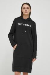 Tommy Hilfiger pamut ruha fekete, mini, oversize - fekete S - answear - 71 990 Ft