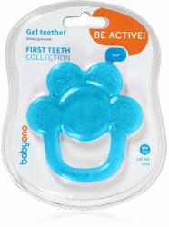 BabyOno Be Active Gel Teether jucărie pentru dentiție Turquoise Flower 1 buc