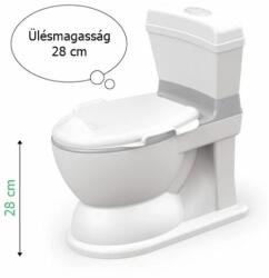 Dolu fehér/szürke oktató WC - hangokkal - 7174 (D7174)