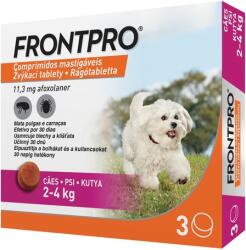 FRONTPRO tablete împotriva puricilor și căpușelor pentru câini (3 tablete; 2 - 4 kg | 3 x 11 mg)
