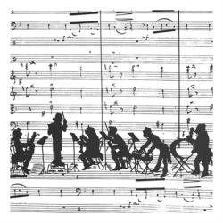 PPD Szalvéta 1db 33x33cm Orchestra, Zenekar sziluett (PPD.C133001367)