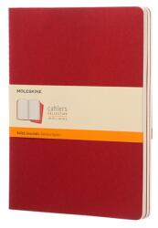 Moleskine Jegyzetfüzet 19x25cm MOLESKINE CH121 Cahier 3db/csomag puhafedeles 60 lap vonalas piros (7500096004)