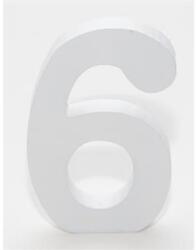  Fa számok fehér, 6-os 11cm, db-os