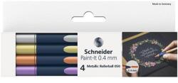 Schneider Rollertoll készlet metálfényű 0, 4 mm, SCHNEIDER Paint-It 050 4 különböző szín (ML05011501)