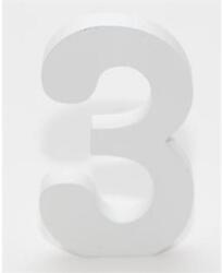 Fa számok fehér, 3-as 11cm, db-os