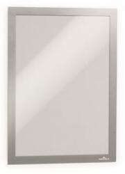 DURABLE Infokeret, A4, öntapadó háttal, DURABLE "DURAFRAME®", ezüst (489923)