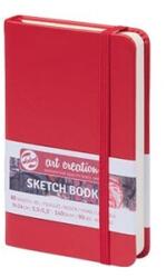 Royal Talens Skicckönyv rajzpapír 9x14cm TALENS 80lap keményfedeles gumis 140g piros (ME8712079383572)