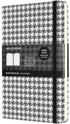 Moleskine Jegyzetfüzet 13x21cm MOLESKINE Blend 20 pepita keményfedeles 120 lap vonalas gumis sakk mintás textil borítós (7490183024)