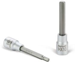 Fortum bitdugófej, imbusz, 1/2", hosszú, 61CrV5/S2, mattkróm; 8mm (HX8), 100mm FORTUM (4700628) - aszivattyus