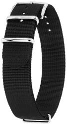 Hirsch Rush Recycle NATO óraszíj, fekete, 22 mm - orabox