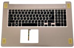 Dell Inspiron 17 5770 5775 series 0XFR25 0TJRHX háttérvilágítással (backlit) burkolattal (topcase) magyar (HU) pezsgő-fekete laptop/notebook billentyűzet gyári