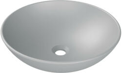 CeraStyle - Top Counter pultra ültethető porcelán mosdó - ZERO - O - MATT SZÜRKE - Ø 46 cm (OC052E81W13) - globalvivamarket