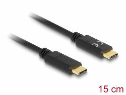 Delock USB Type-C töltőkábel 15 cm PD 5 A E-jelölővel (85356) - dstore