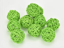  Vessző gömb zöld 4cm 10db/csomag