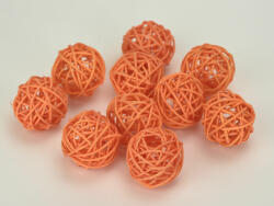  Vessző gömb narancs 4cm 10db/csomag