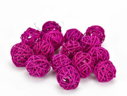 Vessző gömb magenta 3cm 15db/csomag - kosarbolt