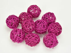  Vessző gömb magenta 4cm 10db/csomag - kosarbolt