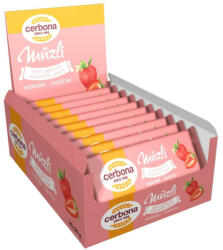 Cerbona Baton musli cu căpșuni și iaurt, cu glazură de căpșuni Cerbona, cu îndulcitori - 20 x 20 g / 20 buc (CWSCE953617120K)