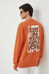 Calvin Klein pamut melegítőfelső narancssárga, férfi, nyomott mintás - narancssárga S
