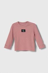Calvin Klein gyerek hosszúujjú rózsaszín, nyomott mintás - rózsaszín 86