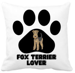 printfashion Fox Terrier Lover - Párnahuzat, Díszpárnahuzat - Fehér (14086797)