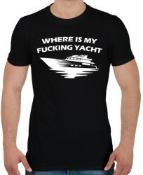 printfashion Yacht - Férfi póló - Fekete (14144282)