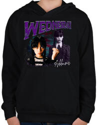 printfashion #Wednesday_Addams - Gyerek kapucnis pulóver - Fekete (14146068)