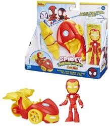 Spider-Man Spider-Man, Spidey si prietenii, Iron Man si Iron Racer, figurina cu vehicul Figurina