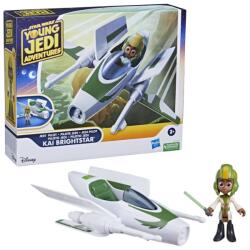 Star Wars Star Wars, Young Jedi Adventures, Kai Brightstar, figurina cu vehicul Figurina